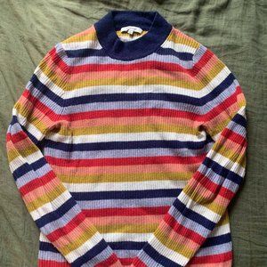 Madewell Mockneck Stripe Sweater